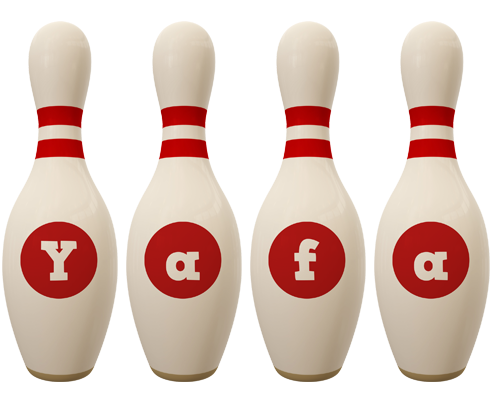 Yafa bowling-pin logo