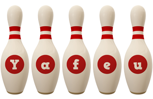 Yafeu bowling-pin logo