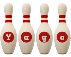 Yago bowling-pin logo
