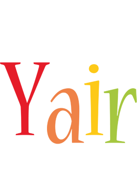 Yair birthday logo
