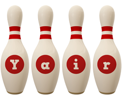 Yair bowling-pin logo