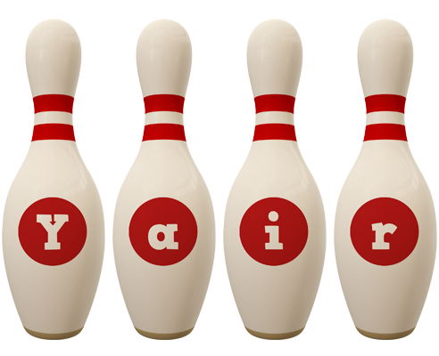 Yair bowling-pin logo
