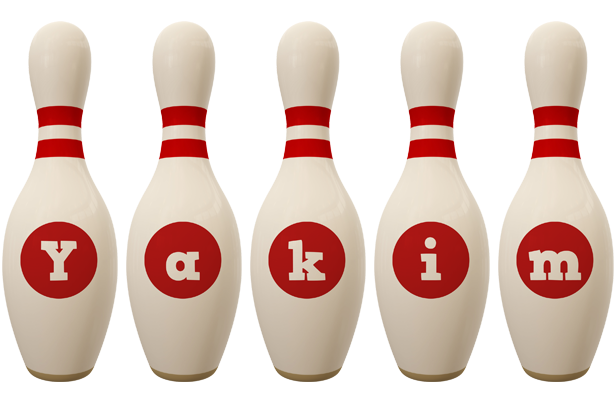 Yakim bowling-pin logo