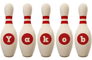 Yakob bowling-pin logo