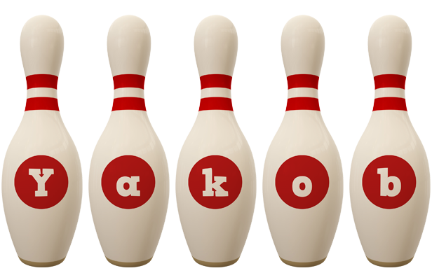 Yakob bowling-pin logo
