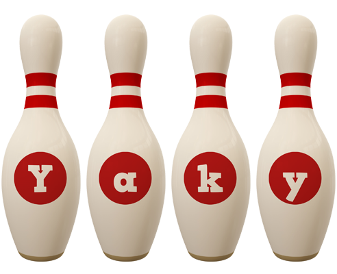 Yaky bowling-pin logo