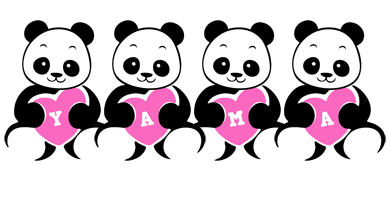 Yama love-panda logo