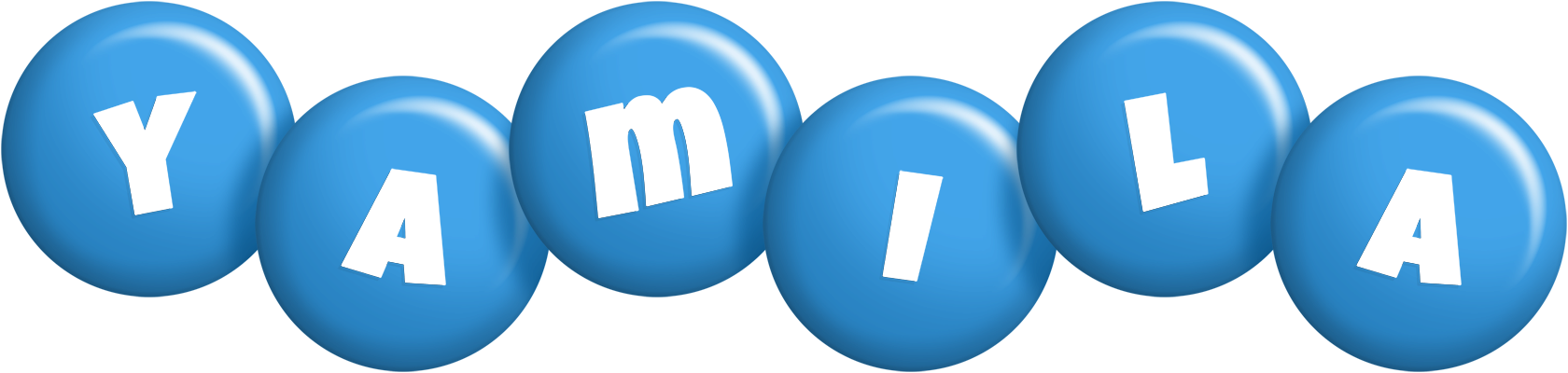 Yamila candy-blue logo
