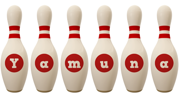 Yamuna bowling-pin logo