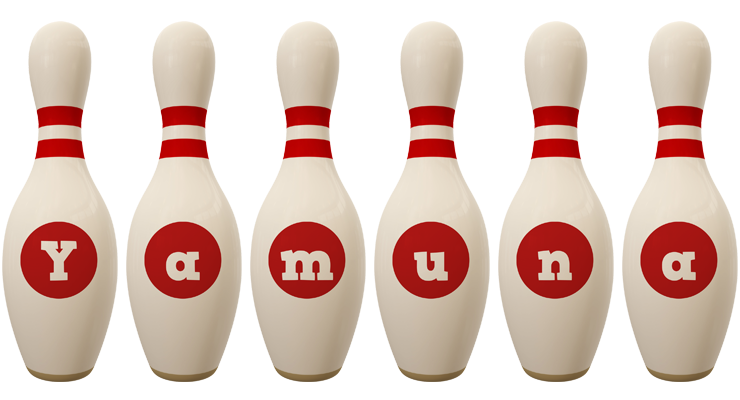 Yamuna bowling-pin logo