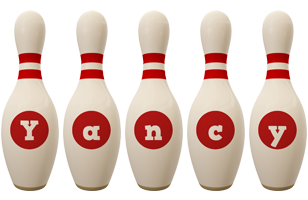 Yancy bowling-pin logo