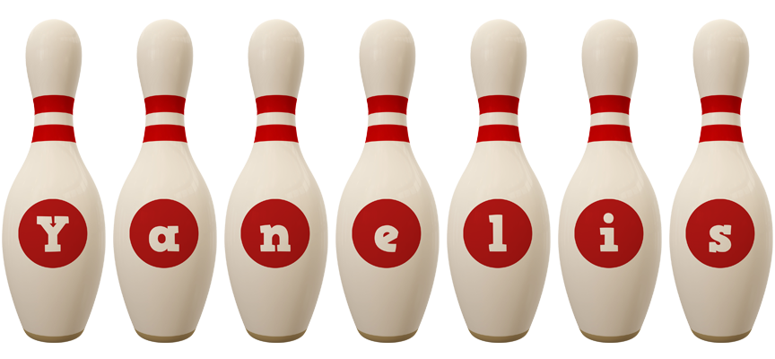 Yanelis bowling-pin logo