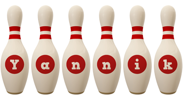 Yannik bowling-pin logo