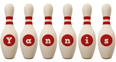 Yannis bowling-pin logo