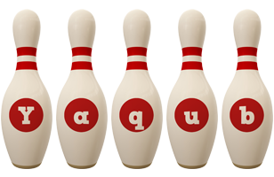 Yaqub bowling-pin logo