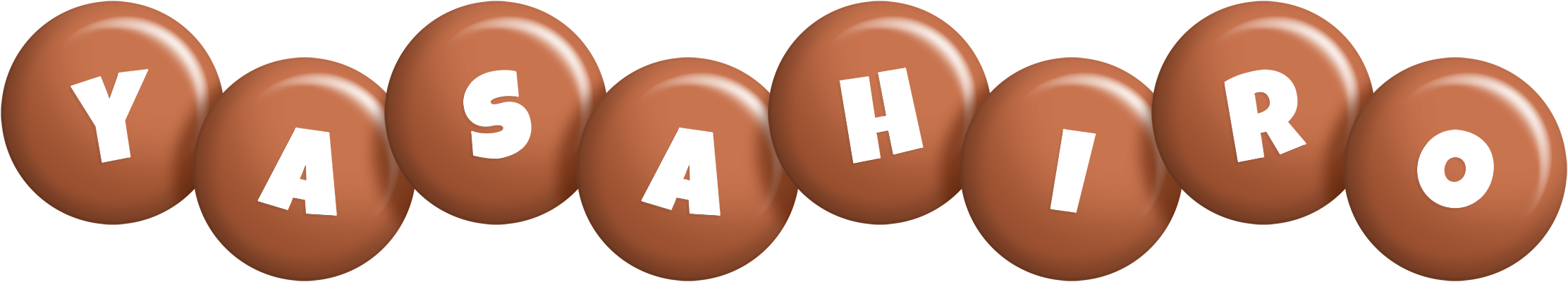 Yasahiro candy-brown logo