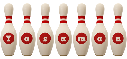 Yasaman bowling-pin logo