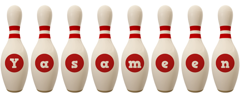 Yasameen bowling-pin logo