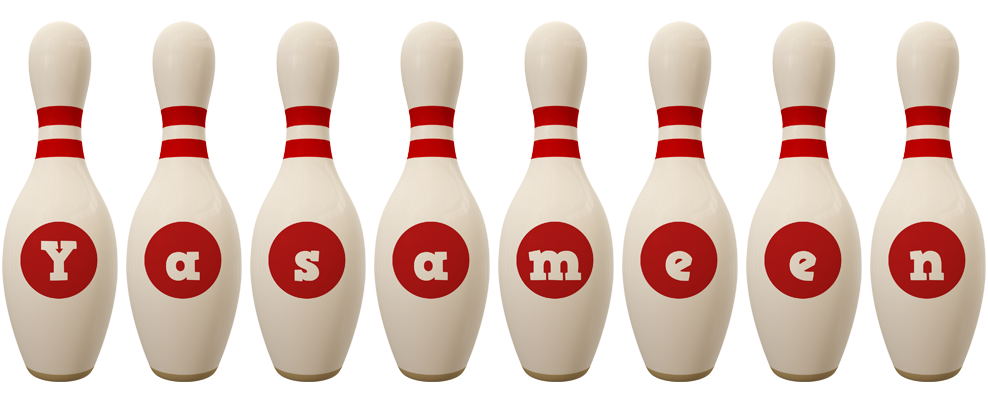 Yasameen bowling-pin logo