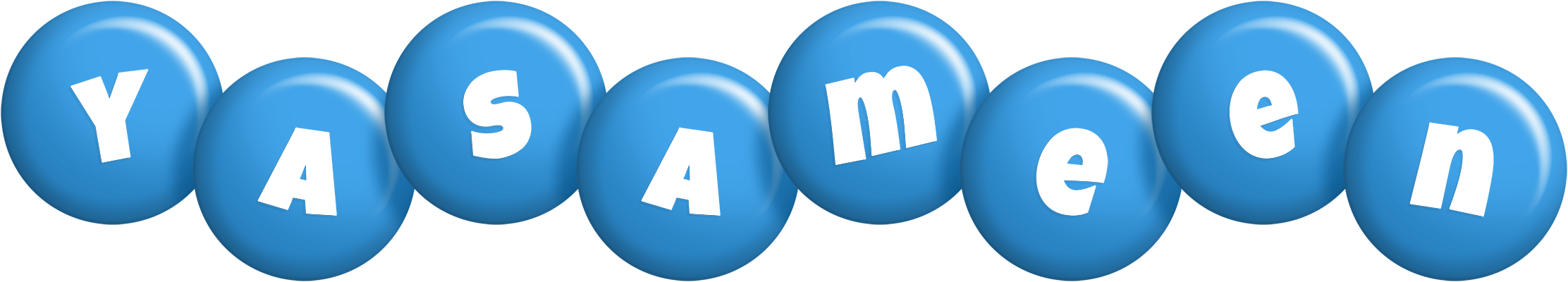 Yasameen candy-blue logo