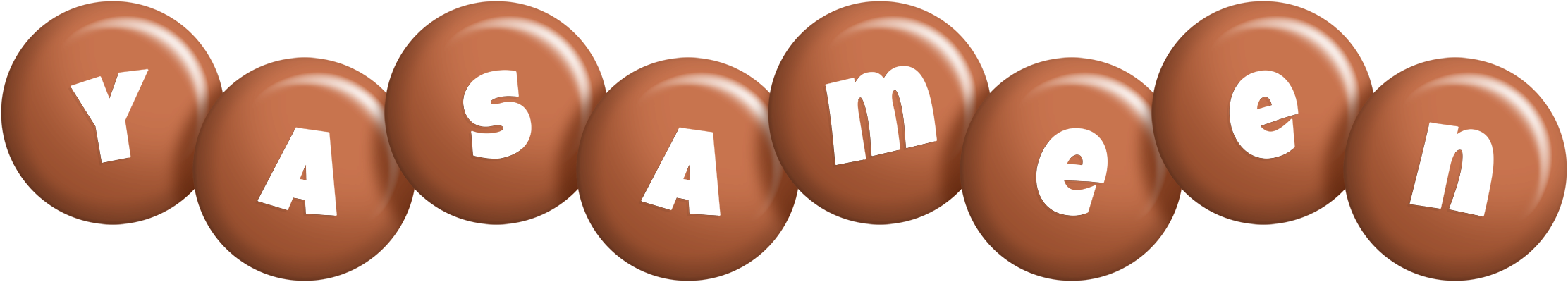 Yasameen candy-brown logo