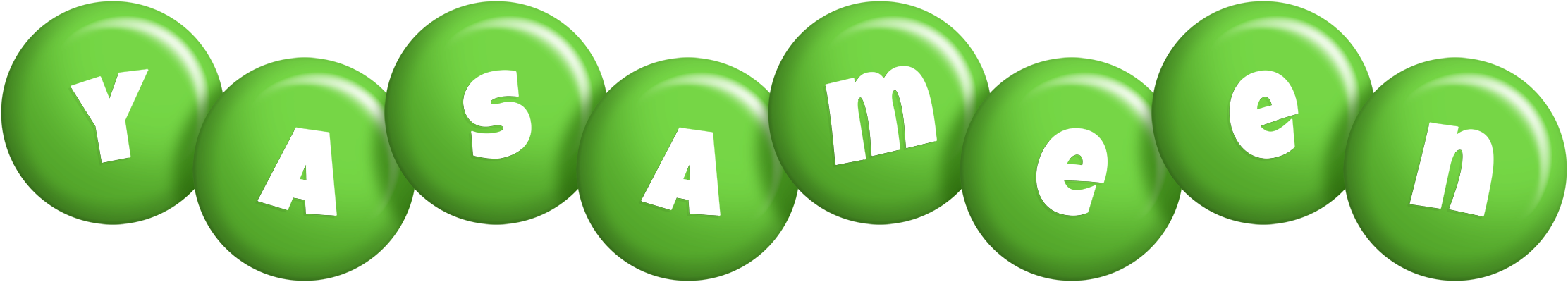 Yasameen candy-green logo