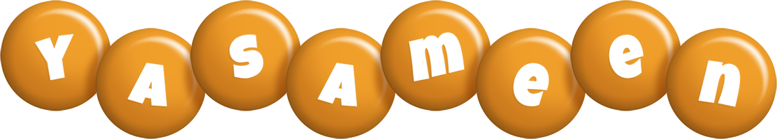 Yasameen candy-orange logo