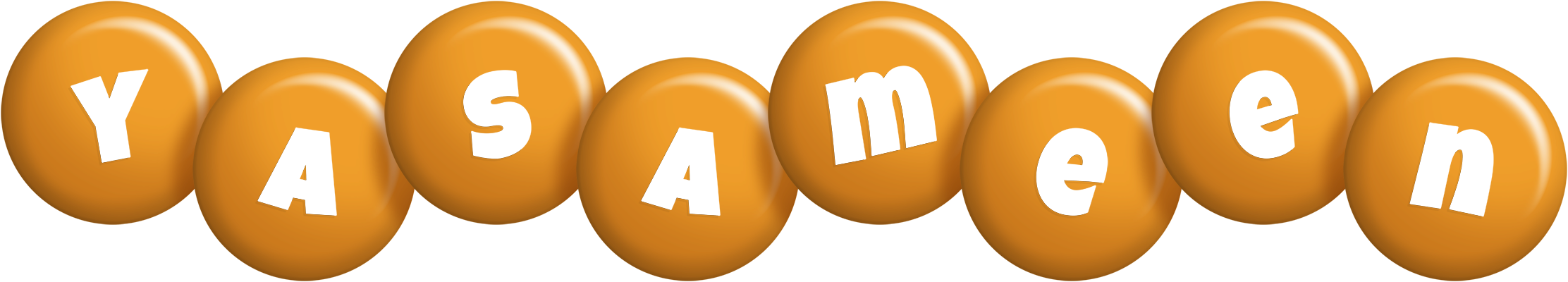Yasameen candy-orange logo