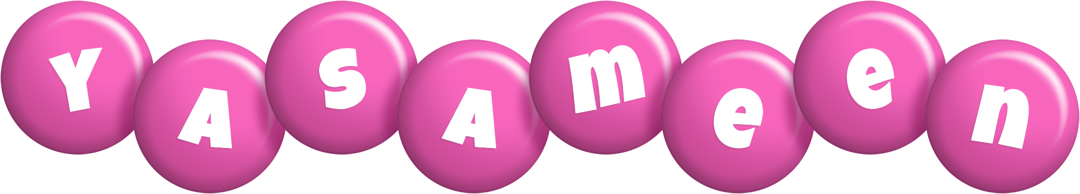 Yasameen candy-pink logo