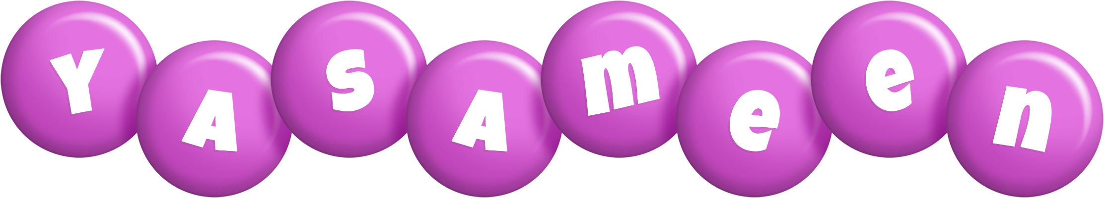 Yasameen candy-purple logo