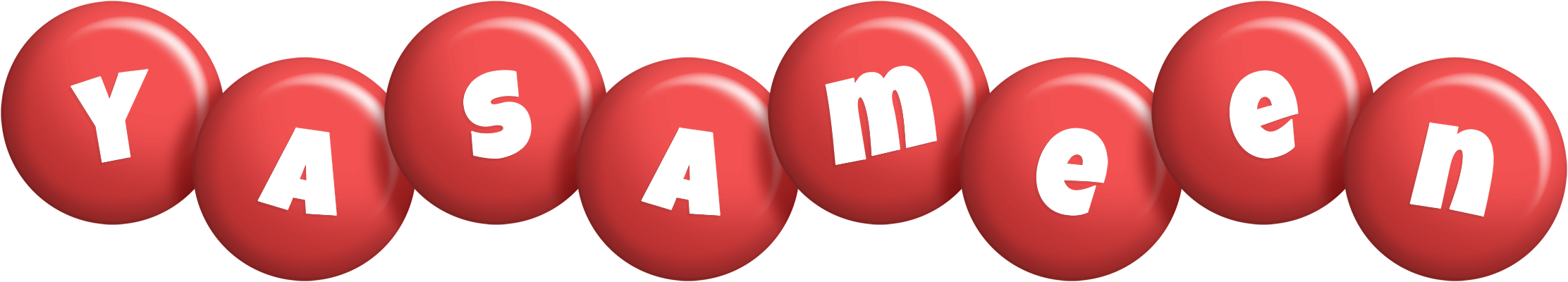Yasameen candy-red logo