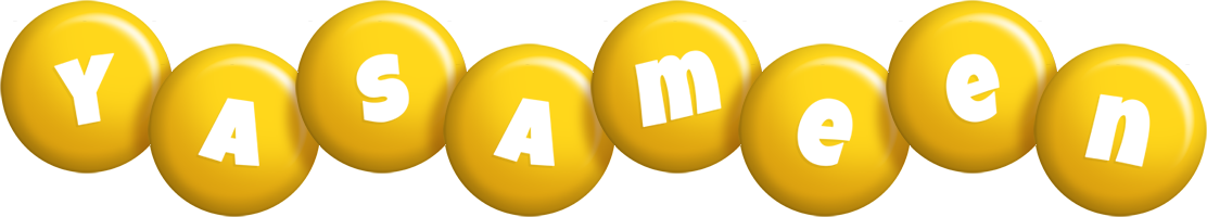 Yasameen candy-yellow logo