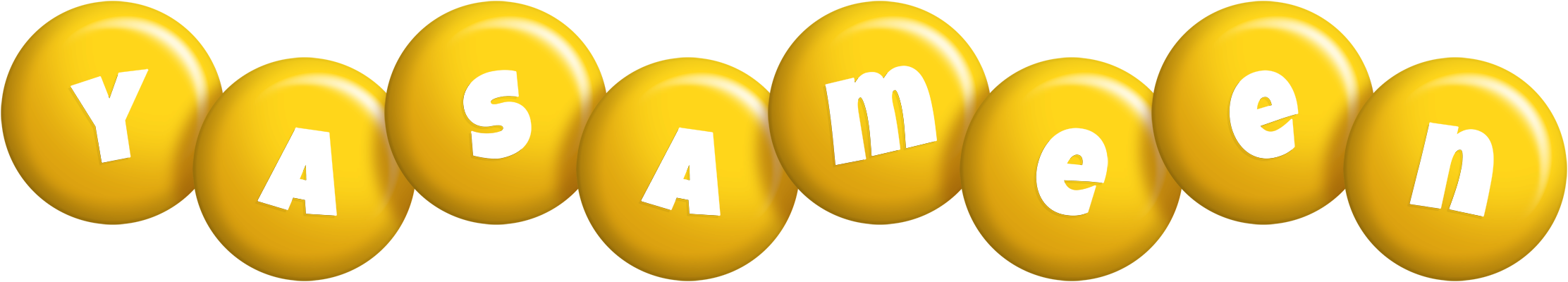 Yasameen candy-yellow logo