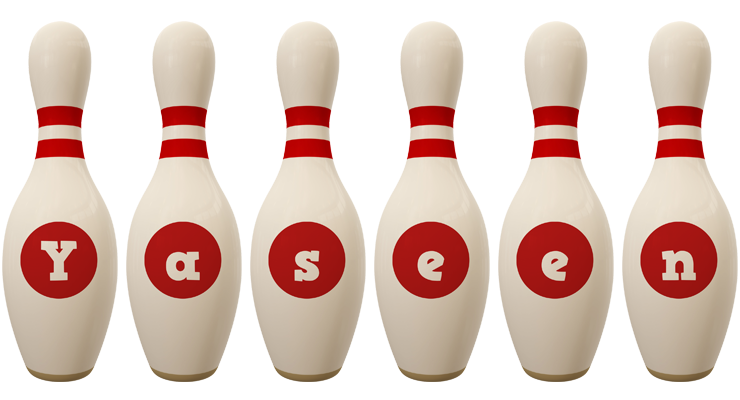 Yaseen bowling-pin logo