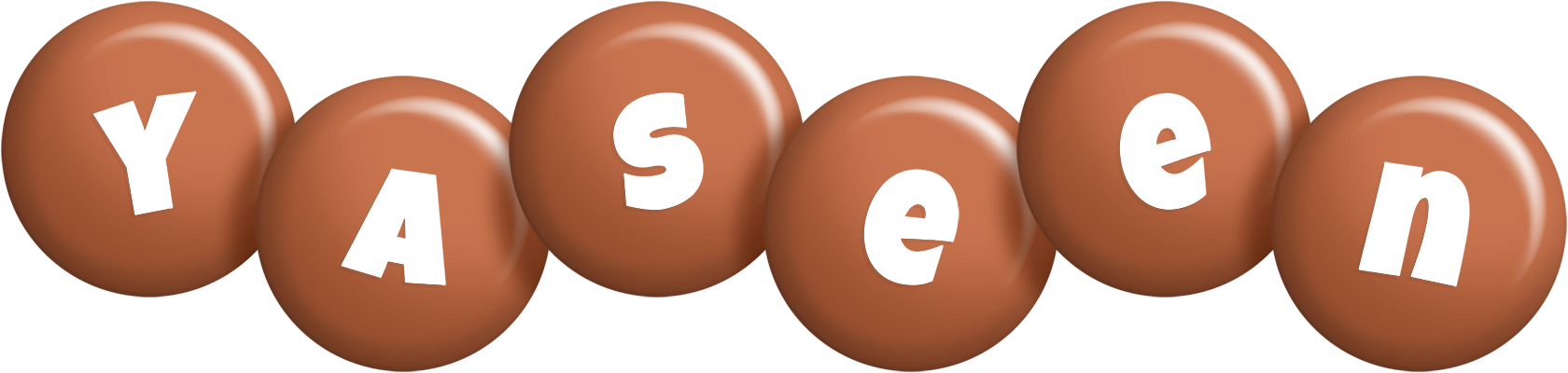 Yaseen candy-brown logo