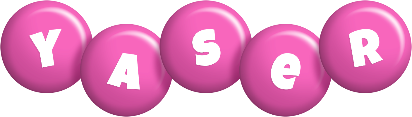 Yaser candy-pink logo