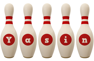 Yasin bowling-pin logo