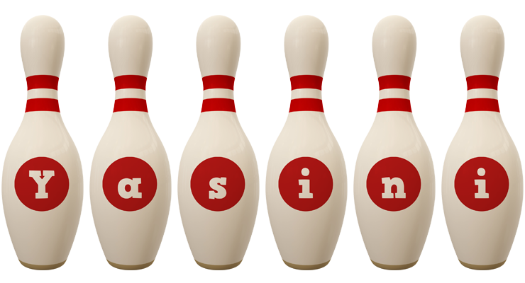 Yasini bowling-pin logo
