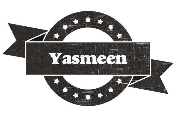 Yasmeen grunge logo