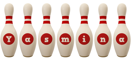 Yasmina bowling-pin logo