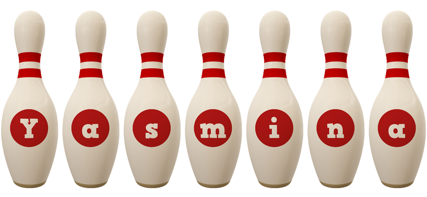 Yasmina bowling-pin logo