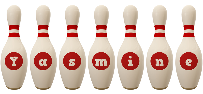 Yasmine bowling-pin logo