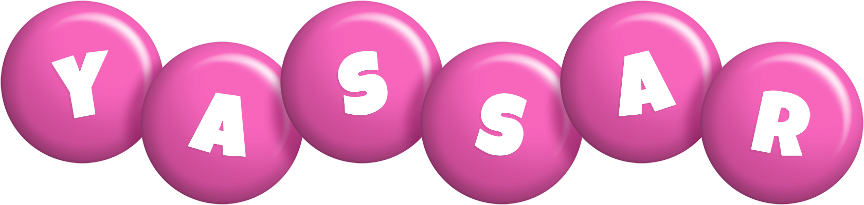 Yassar candy-pink logo