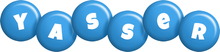 Yasser candy-blue logo
