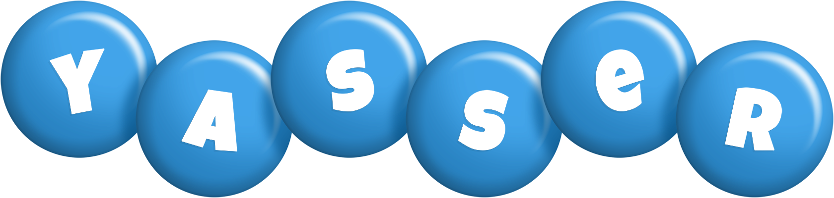 Yasser candy-blue logo
