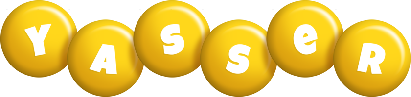 Yasser candy-yellow logo
