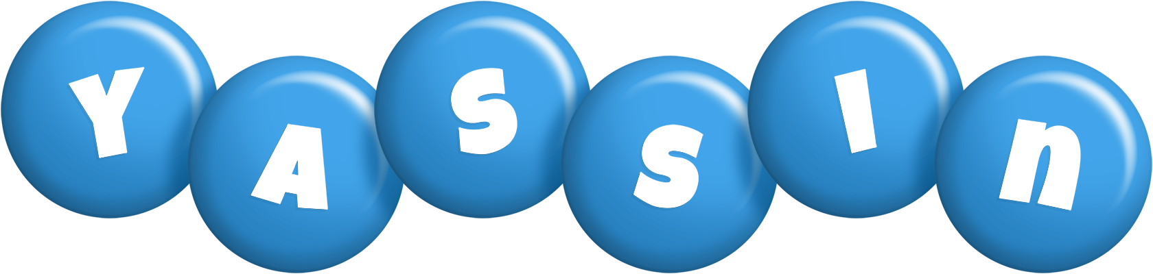 Yassin candy-blue logo