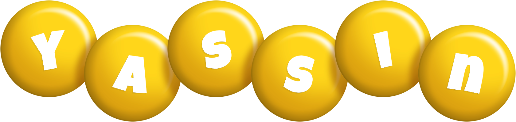 Yassin candy-yellow logo