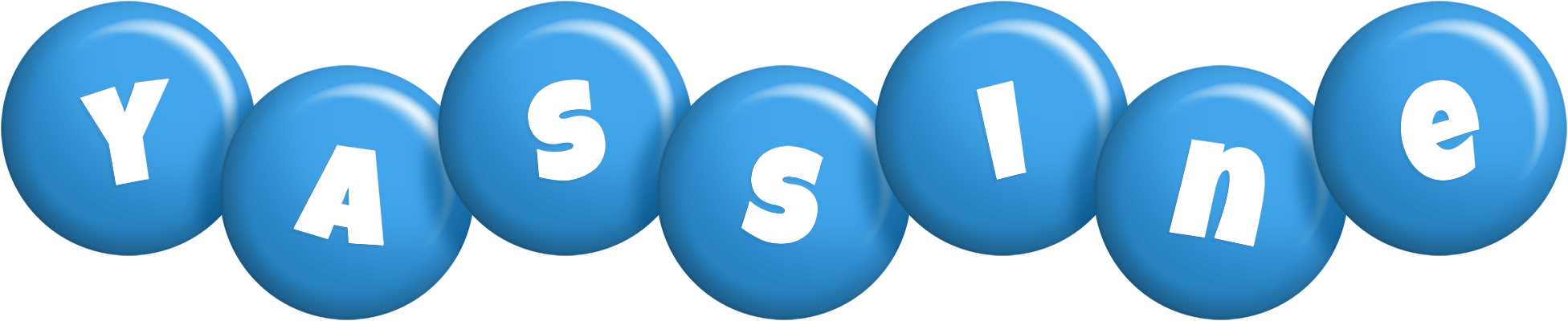 Yassine candy-blue logo