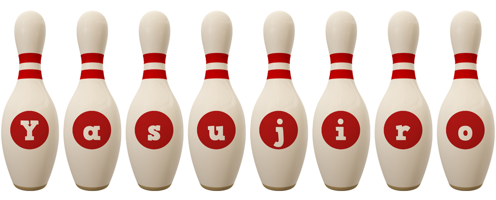 Yasujiro bowling-pin logo